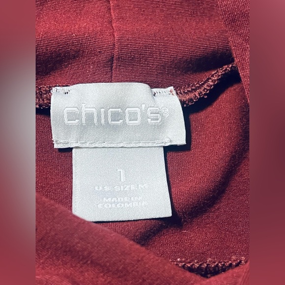 Chico's Rich Burgundy Short Sleeve Top - Picture 3 of 6